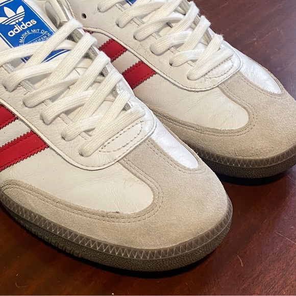 Adidas Samba OG Originals IG1025 White Better Scarlet Red Soccer shoes size 10.5 - Picture 5 of 10
